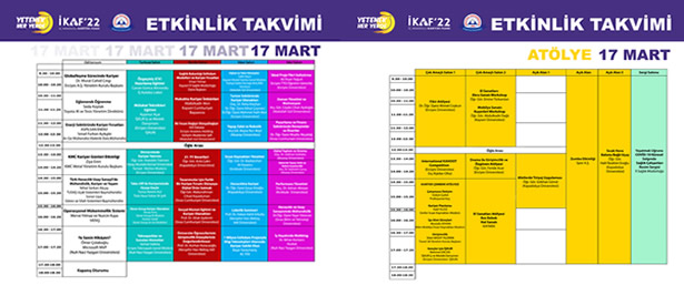 İç Anadolu Kariyer Fuarı İKAF'22 17 Mart 2022 Perşembe Etkinlikleri